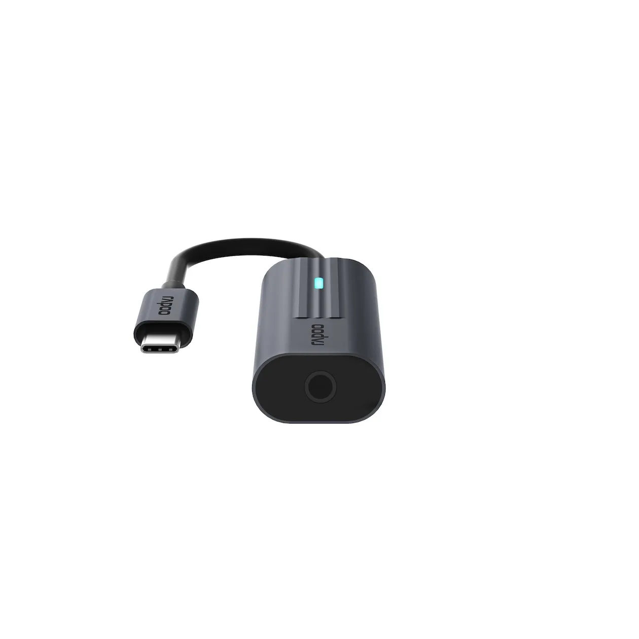 Rapoo USB-C Adapter, USB-C naar 3,5 mm Audio, grijs