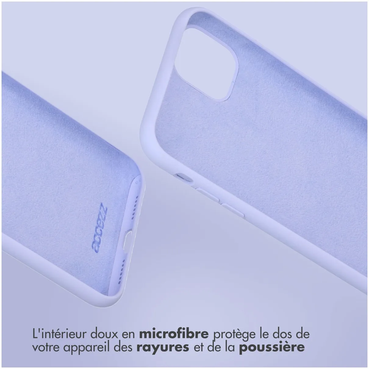 Accezz Liquid Silicone Backcover iPhone 15 Pro Paars