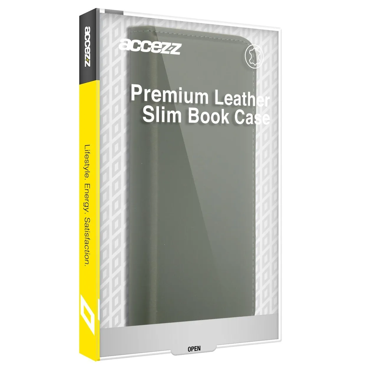 Accezz Premium Leather Slim Book Case voor Apple iPhone 13 Mini Groen