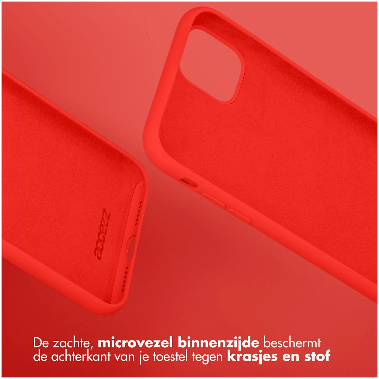 Accezz Liquid Silicone Backcover iPhone 15 Pro Rood