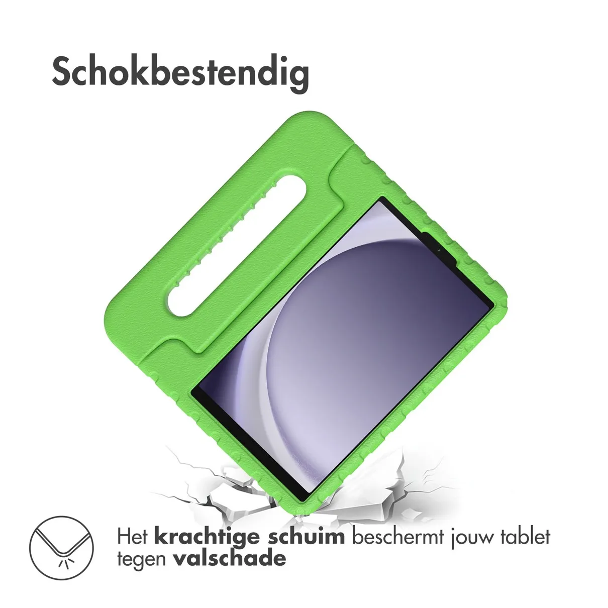 Accezz Kidsproof Backcover met handvat Samsung Galaxy Tab A9 Groen