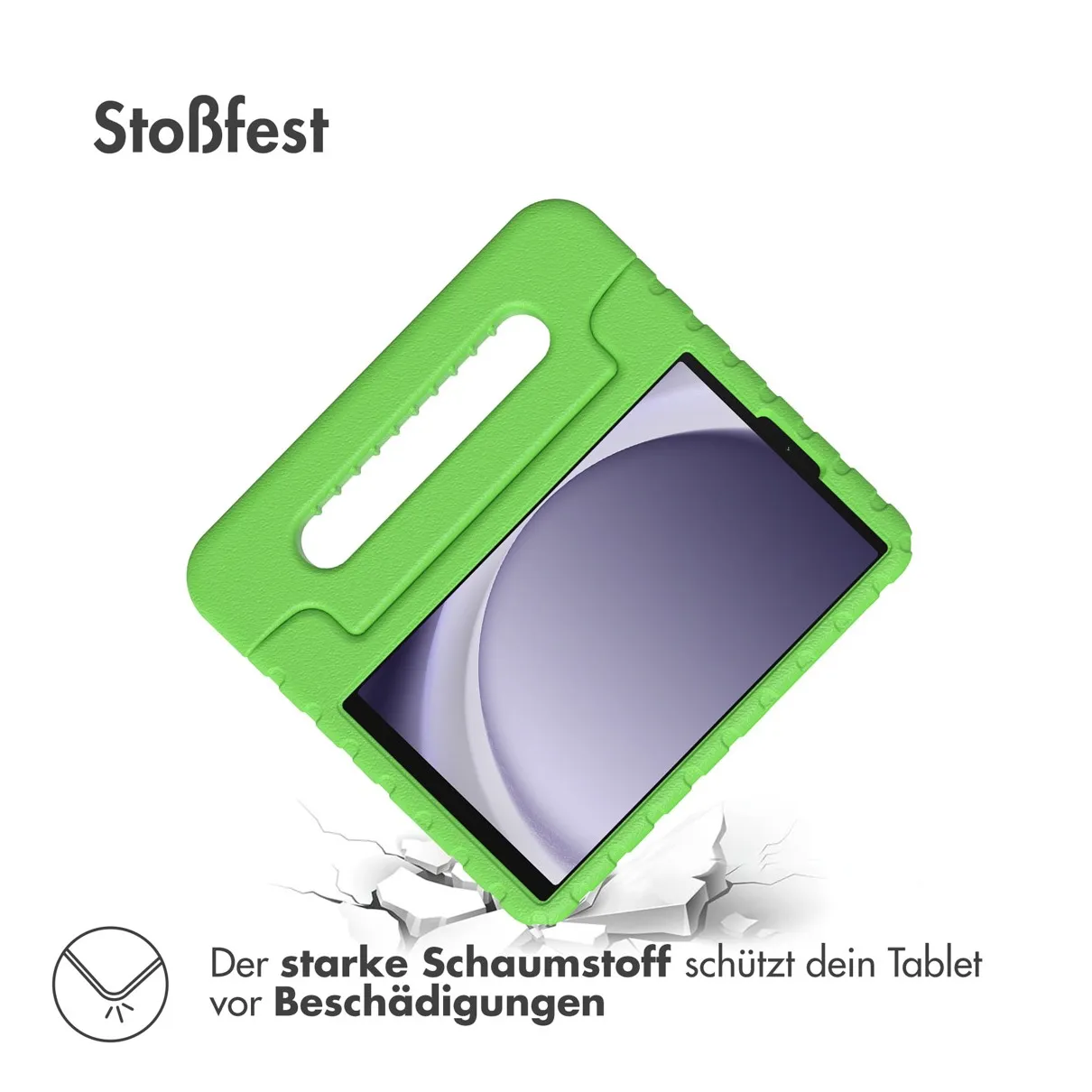 Accezz Kidsproof Backcover met handvat Samsung Galaxy Tab A9 Groen