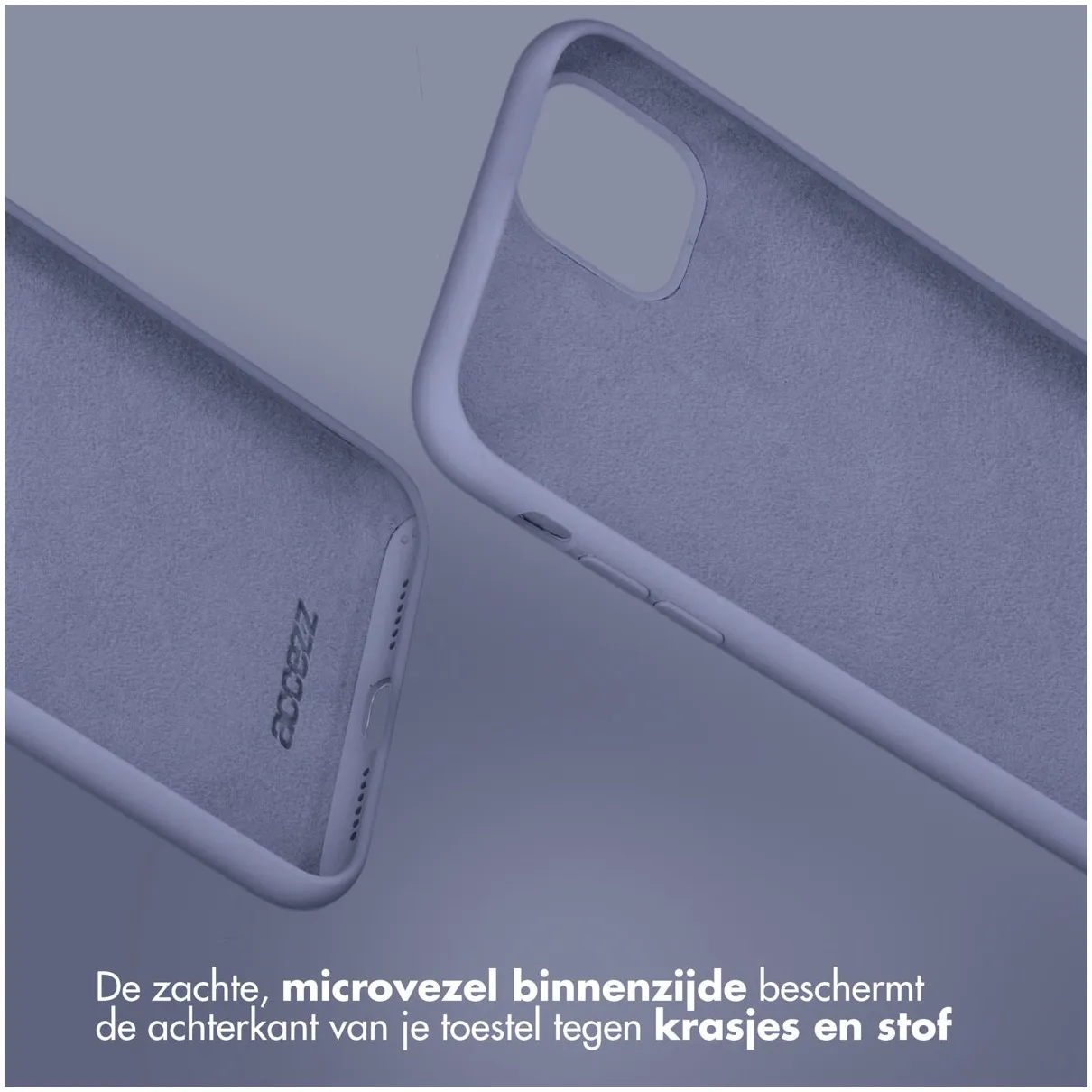 Accezz Liquid Silicone Backcover iPhone 15 Pro Max Grijs
