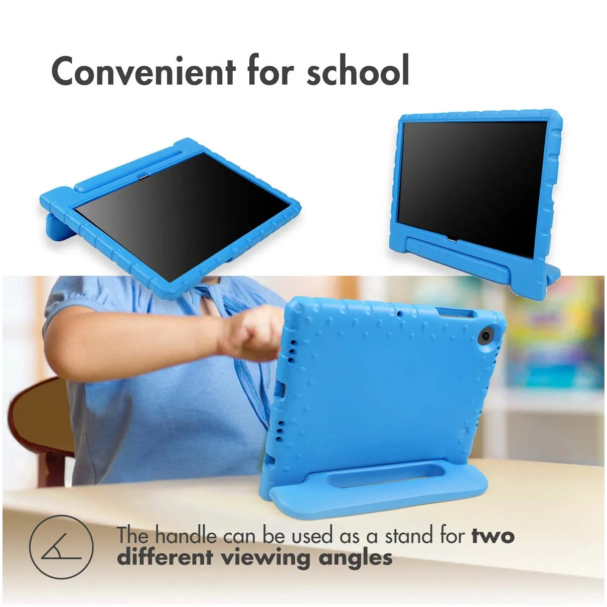 Accezz Kidsproof Backcover met handvat Samsung Galaxy Tab A9 Plus Blauw