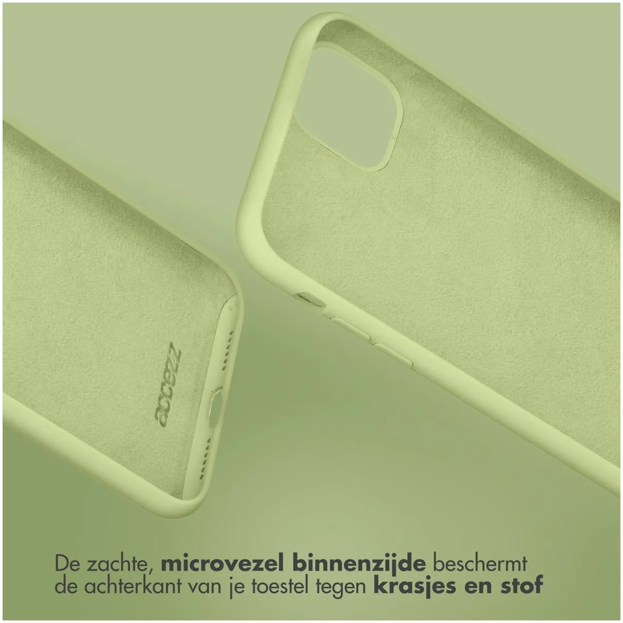 Accezz Liquid Silicone Backcover iPhone 15 Pro Groen
