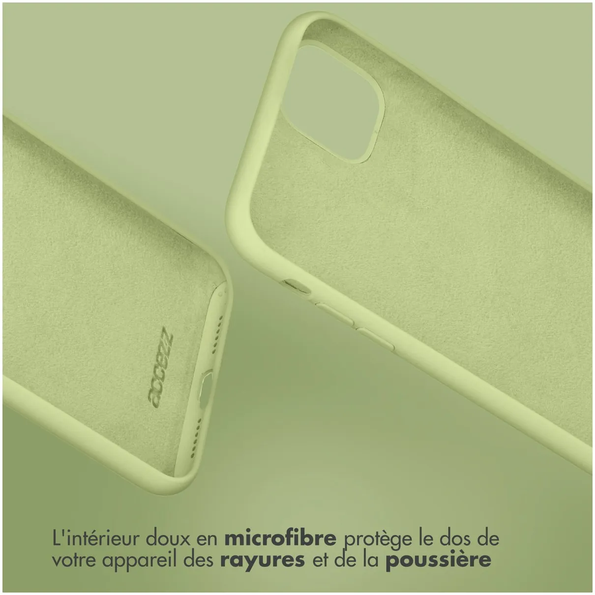 Accezz Liquid Silicone Backcover iPhone 15 Pro Groen