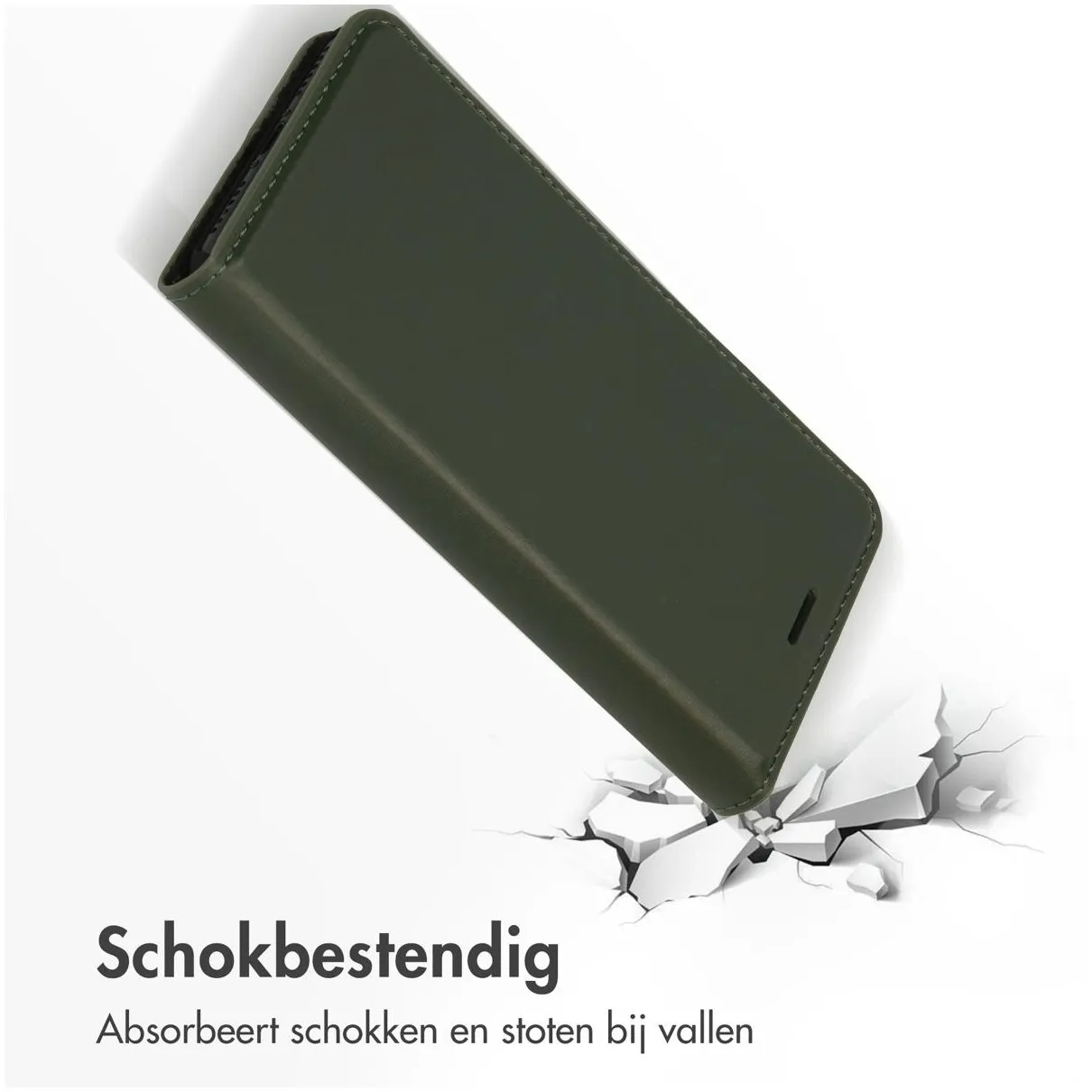 Accezz Premium Leather Slim Book Case voor Apple iPhone SE (2022 / 2020) / 8 / 7 / 6(s) Groen