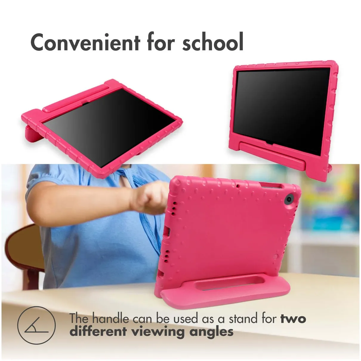 Accezz Kidsproof Backcover met handvat Samsung Galaxy Tab A9 Plus Roze