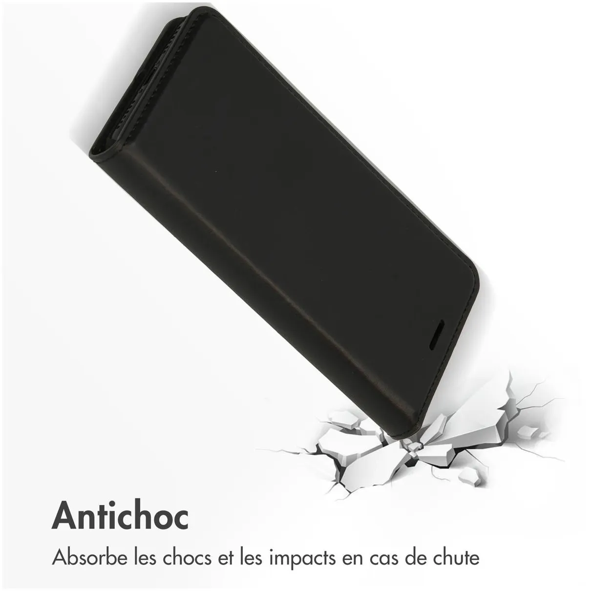Accezz Premium Leather Slim Book Case voor Apple iPhone SE (2022 / 2020) / 8 / 7 / 6(s) Zwart