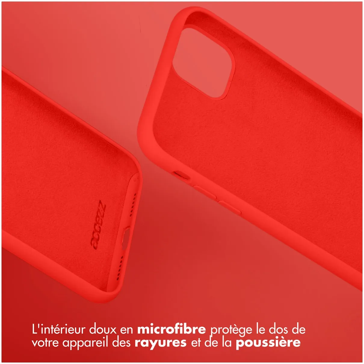 Accezz Liquid Silicone Backcover iPhone 15 Plus Rood