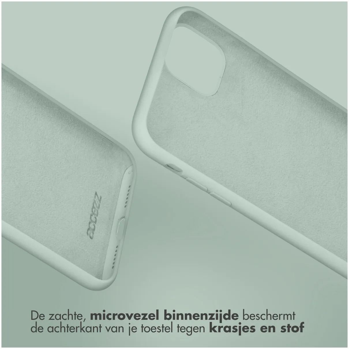 Accezz Liquid Silicone Backcover iPhone 15 Pro Lichtblauw