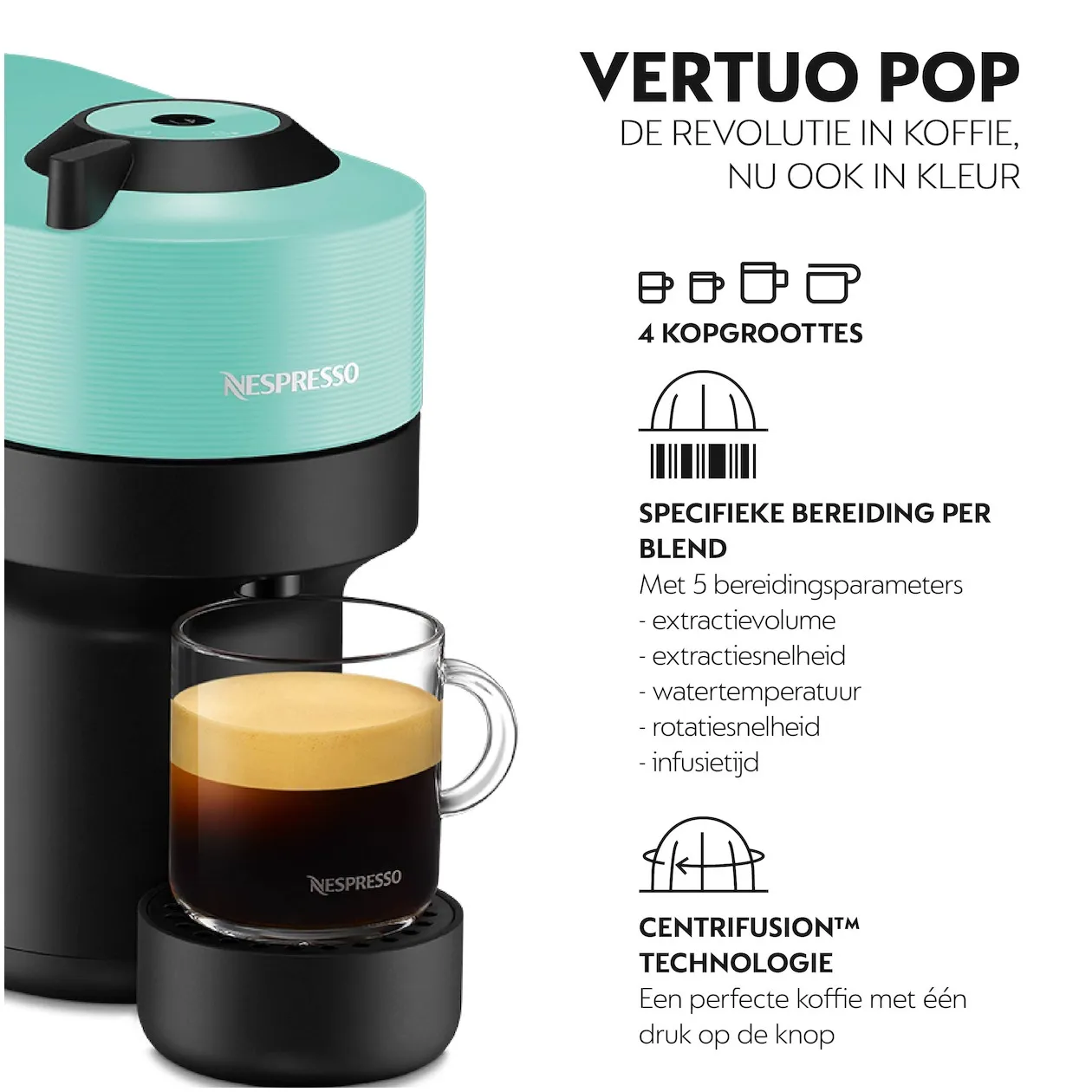 Krups Nespresso Vertuo Pop XN9204 Aqua mint
