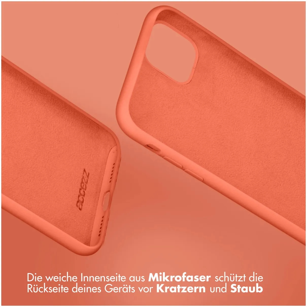Accezz Liquid Silicone Backcover iPhone 15 Plus Oranje