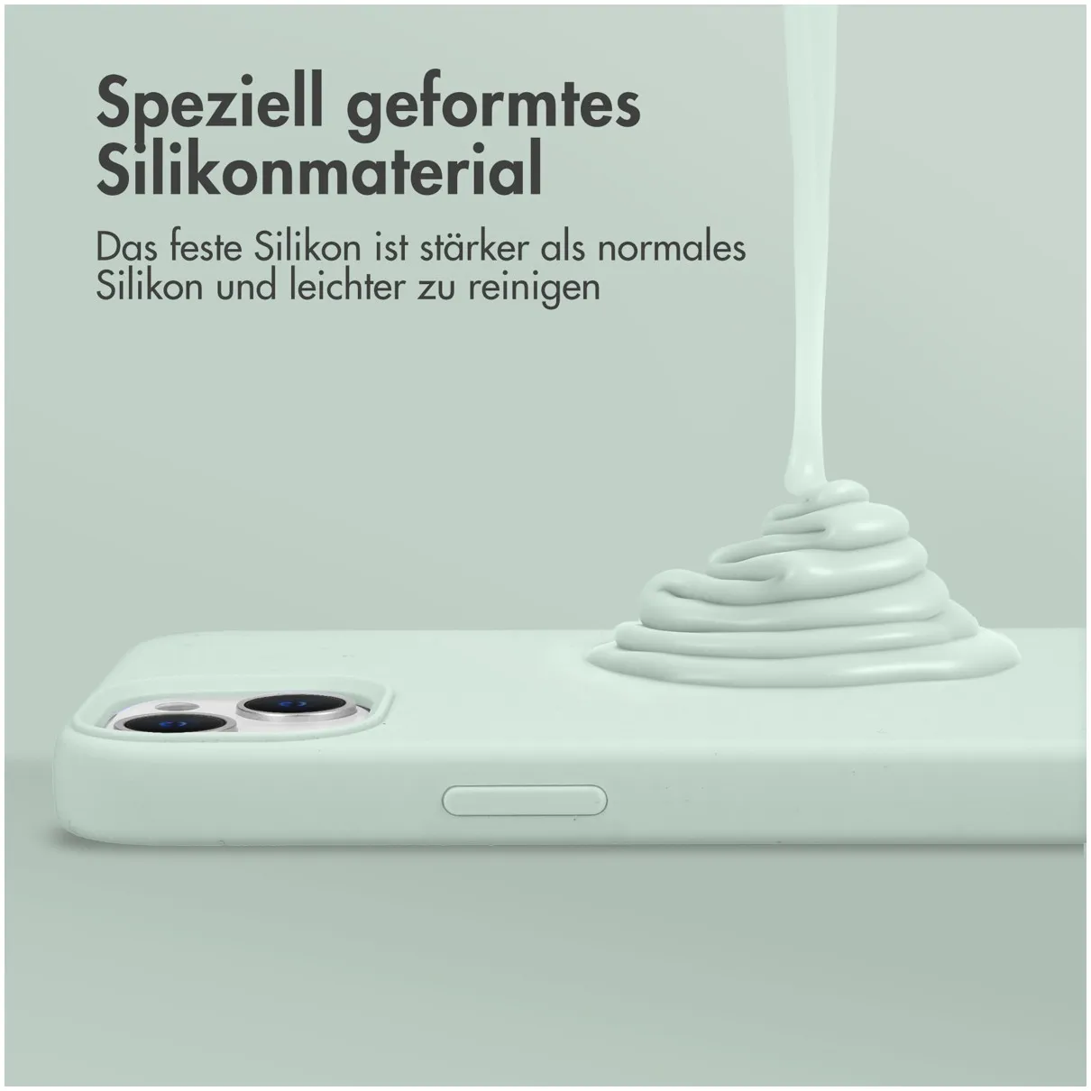 Accezz Liquid Silicone Backcover iPhone 15 Pro Max Lichtblauw