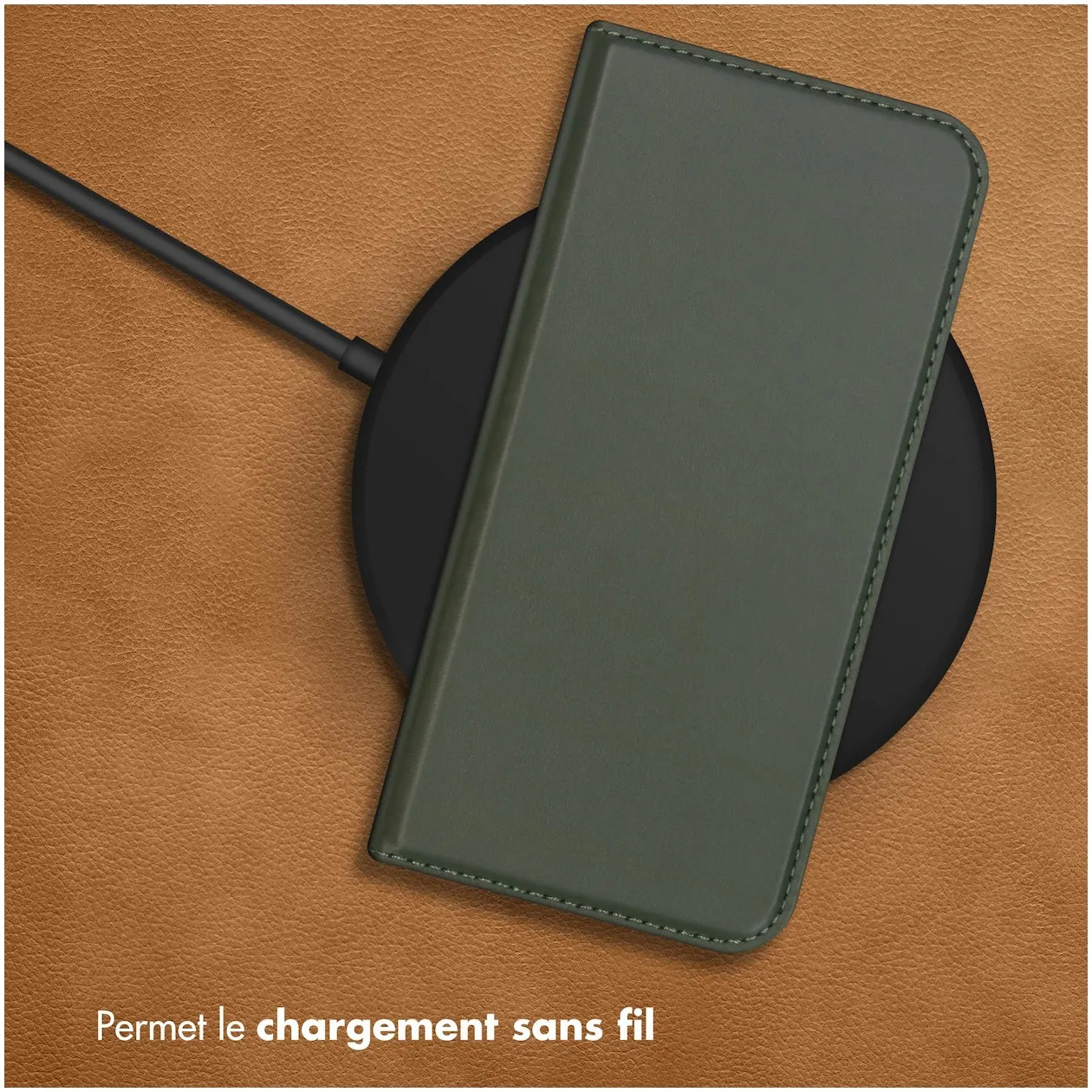 Accezz Premium Leather Slim Book Case voor Samsung Galaxy A33 Groen