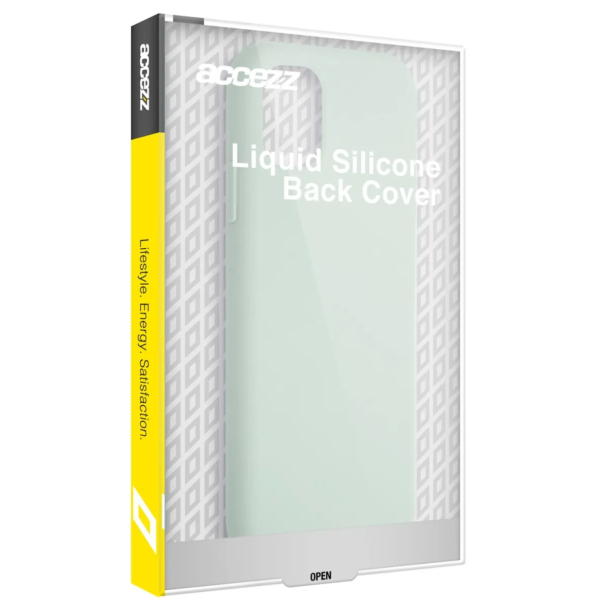 Accezz Liquid Silicone Backcover met MagSafe iPhone 15 Pro Lichtblauw