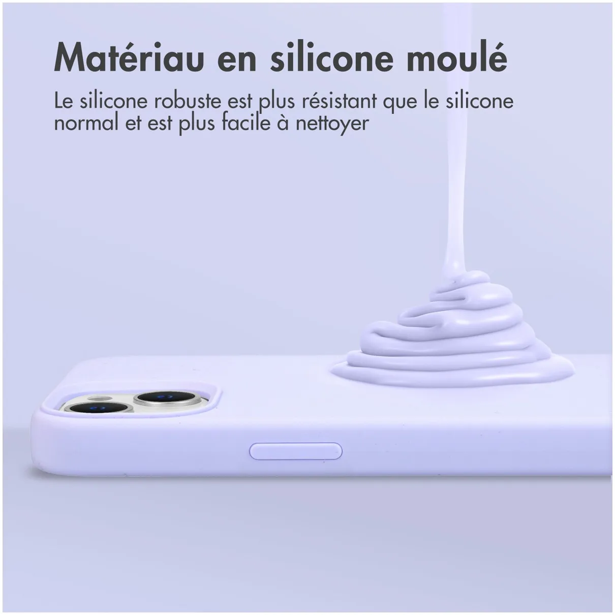 Accezz Liquid Silicone Backcover met MagSafe iPhone 15 Pro Max Paars