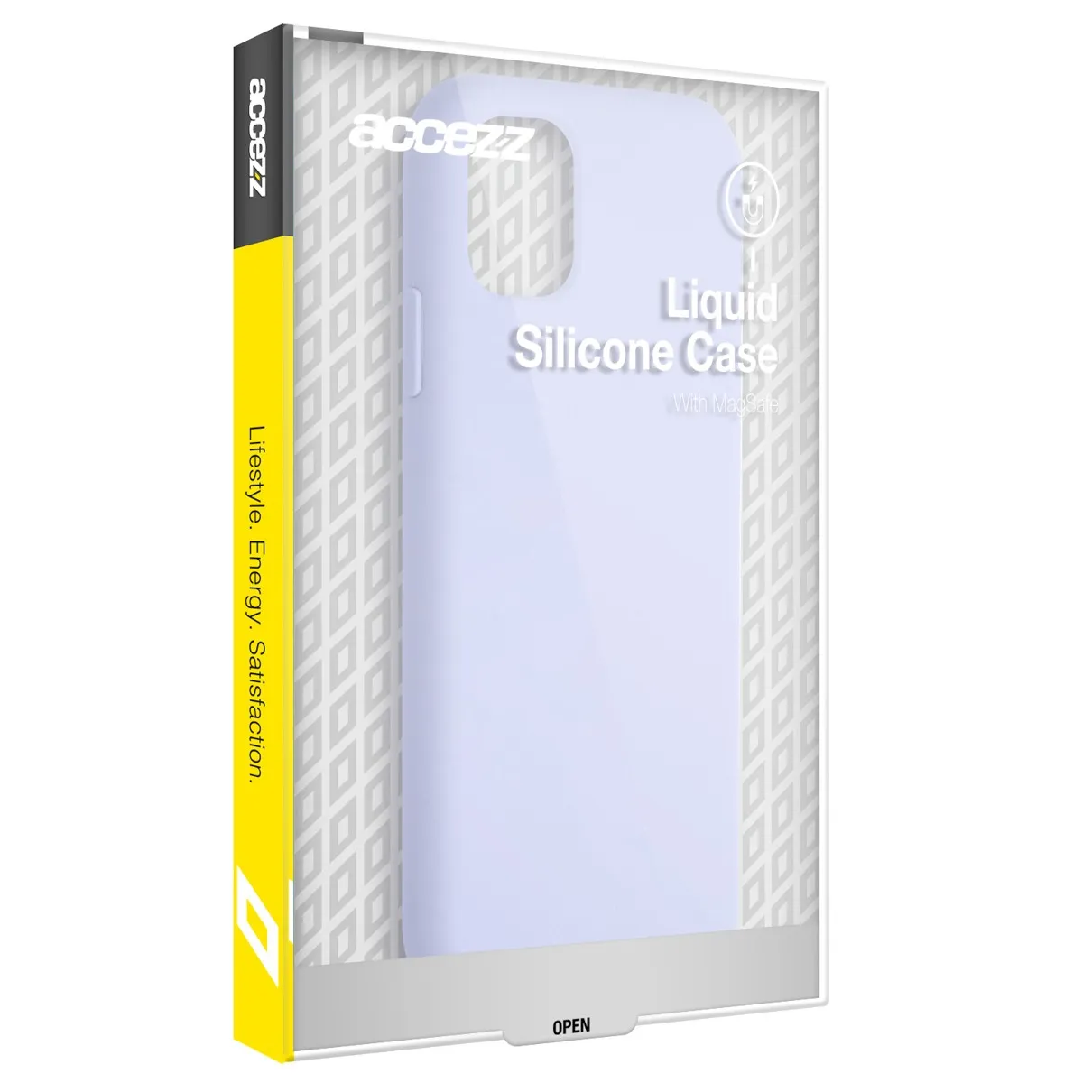Accezz Liquid Silicone Backcover met MagSafe iPhone 15 Pro Max Paars