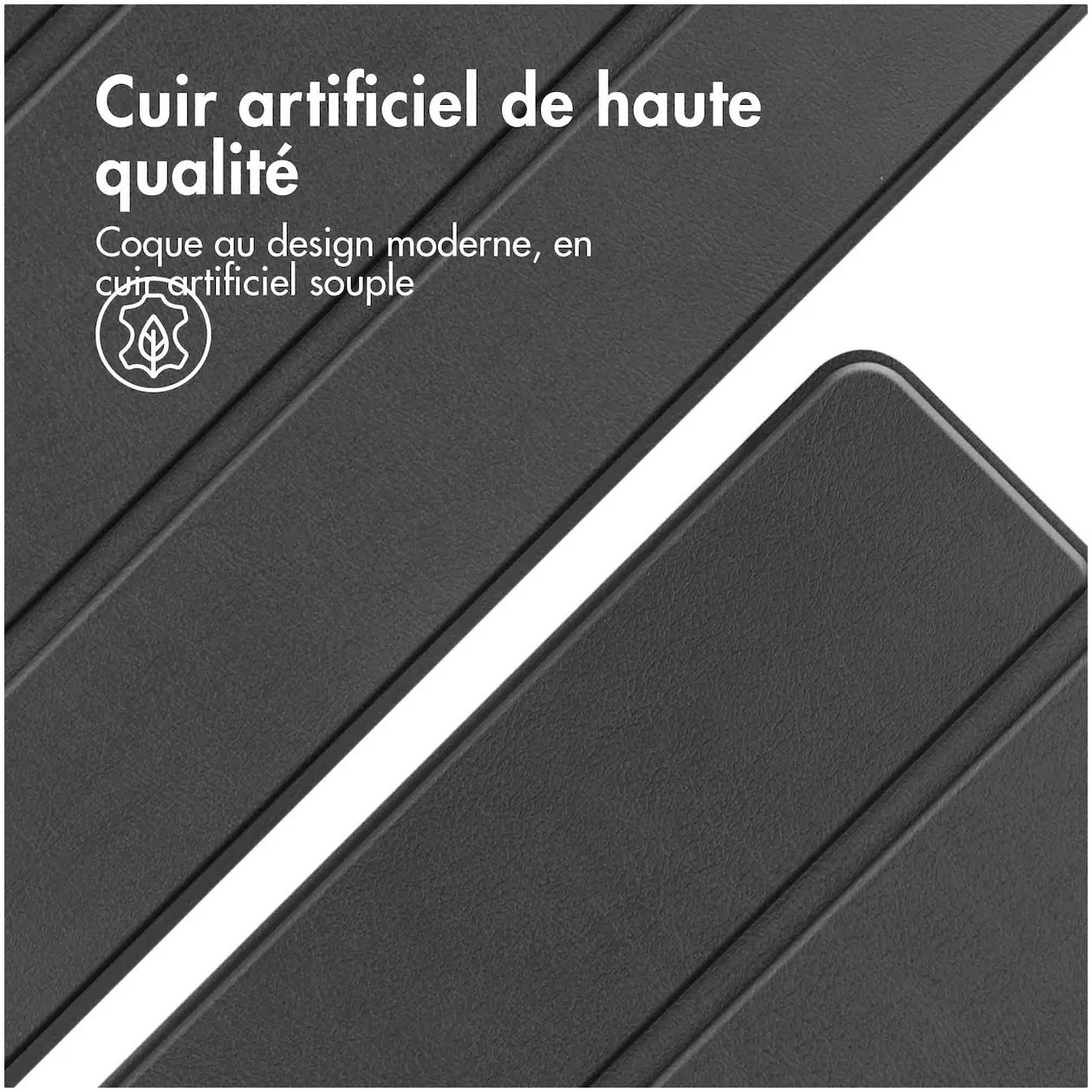 Accezz Trifold Bookcase Samsung Tab S9 FE Plus Zwart