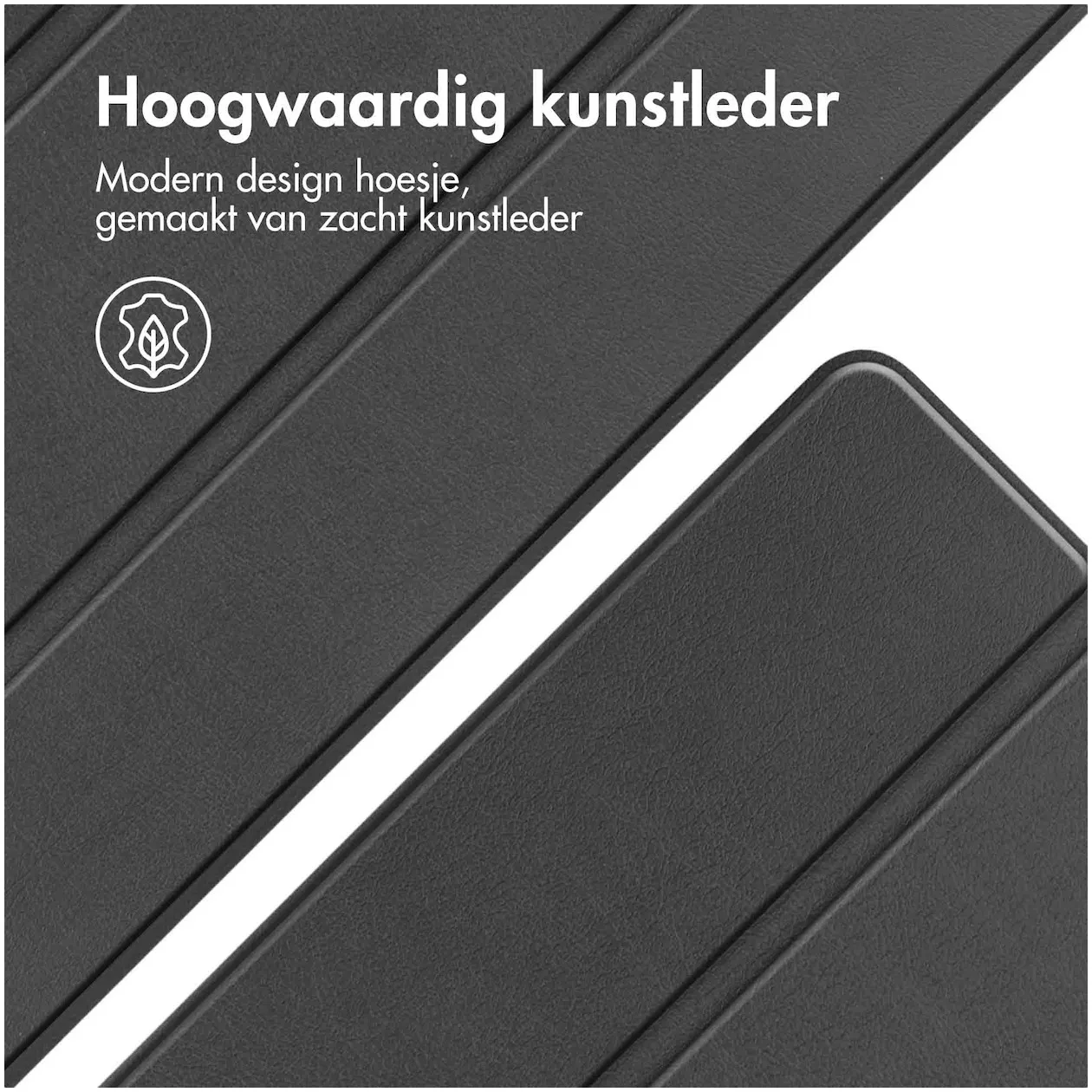 Accezz Trifold Bookcase Samsung Tab S9 FE / Tab S9 Zwart