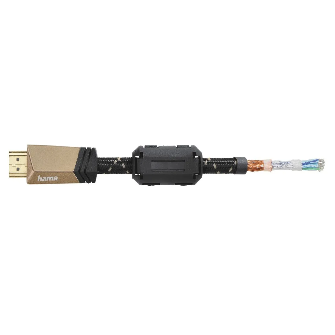 Hama Premium HDMI-kabel met ethernet, ferriet, metaal, 3,0 m