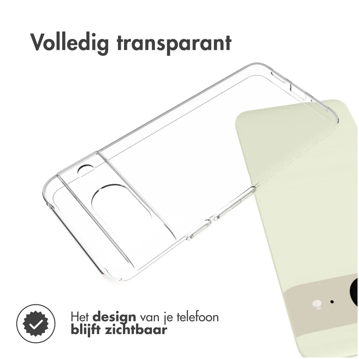 Accezz Clear Backcover Google Pixel 8 Transparant