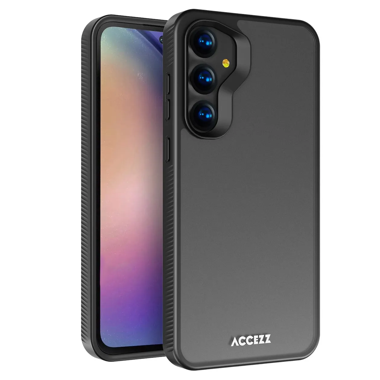 Accezz Rugged Frosted Backcover Samsung Galaxy A55 Zwart