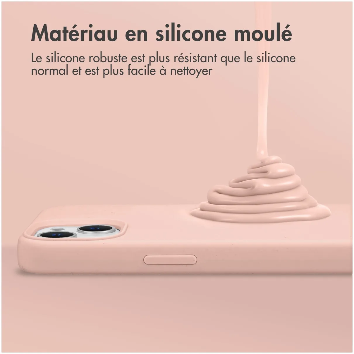 Accezz Liquid Silicone Backcover met MagSafe iPhone 15 Pro Max Roze