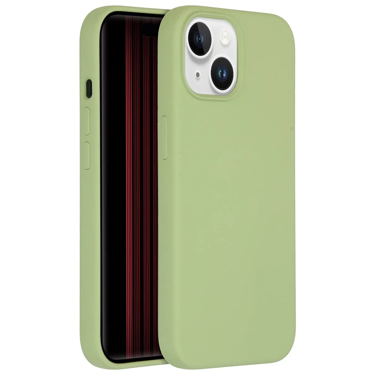 Accezz Liquid Silicone Backcover met MagSafe iPhone 15 Groen