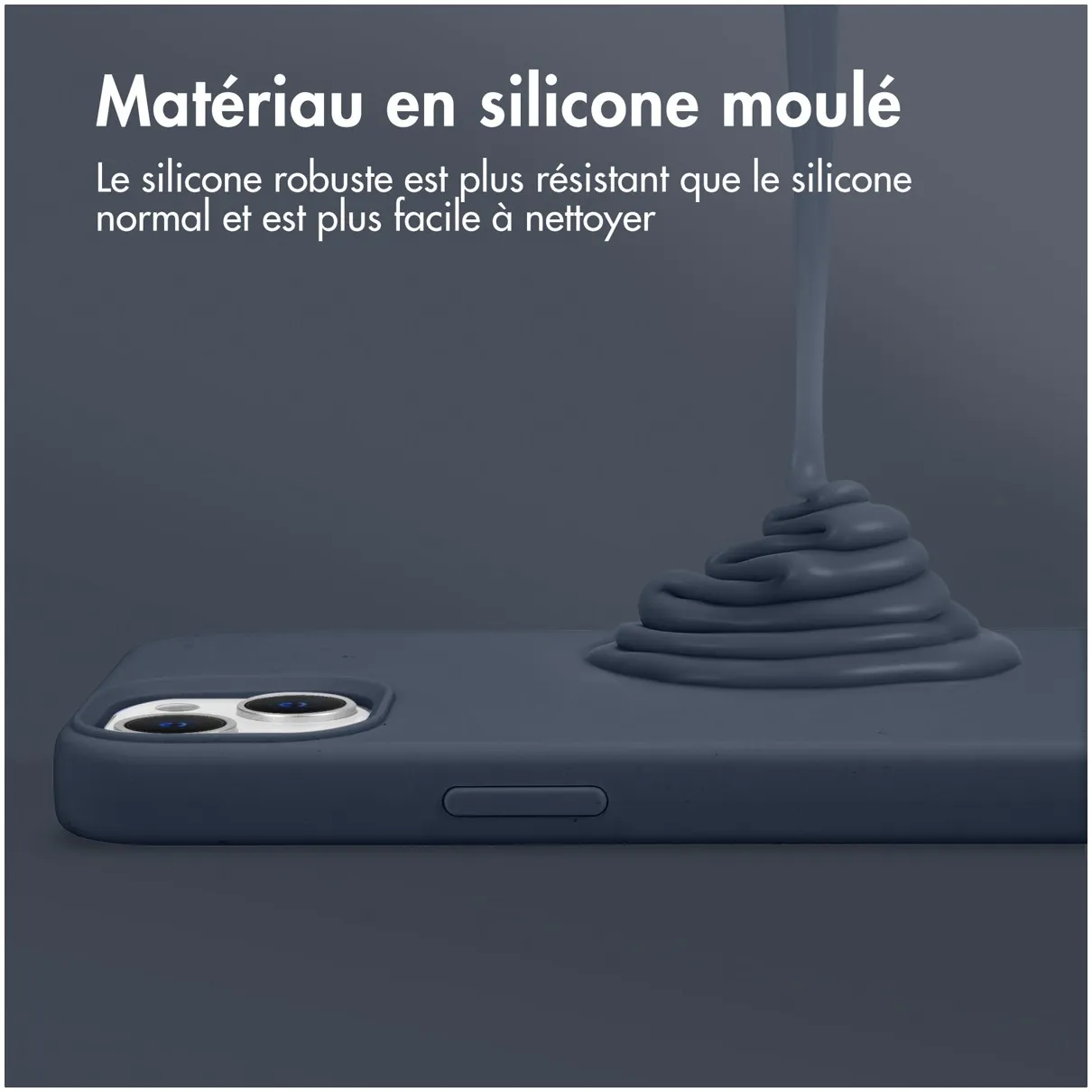 Accezz Liquid Silicone Backcover met MagSafe iPhone 15 Pro Max Donkerblauw