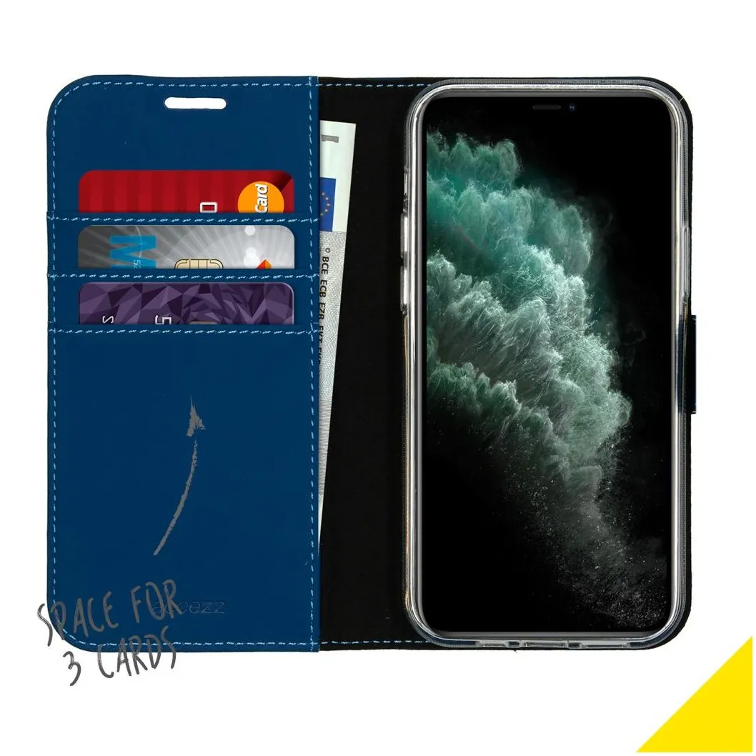 Accezz Wallet Case voor Apple iPhone 12 (Pro) Blauw