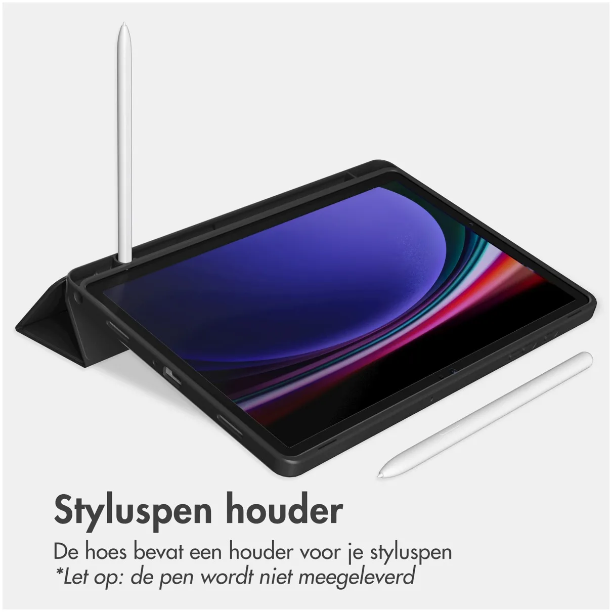 Accezz Smart Silicone Bookcase Samsung Galaxy Tab A9 Plus Zwart