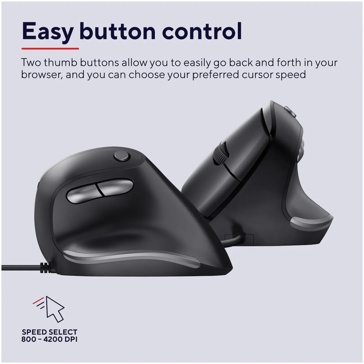 Trust Bayo Verticale ergonomische muis