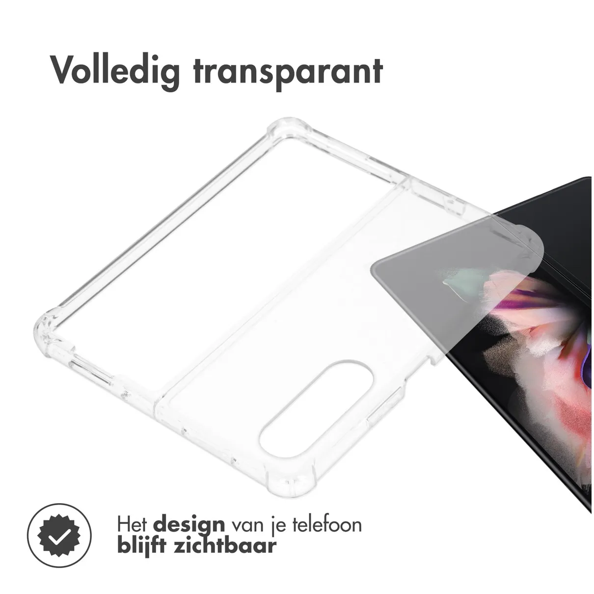 Accezz Clear Backcover Samsung Galaxy Z Fold 4 Transparant