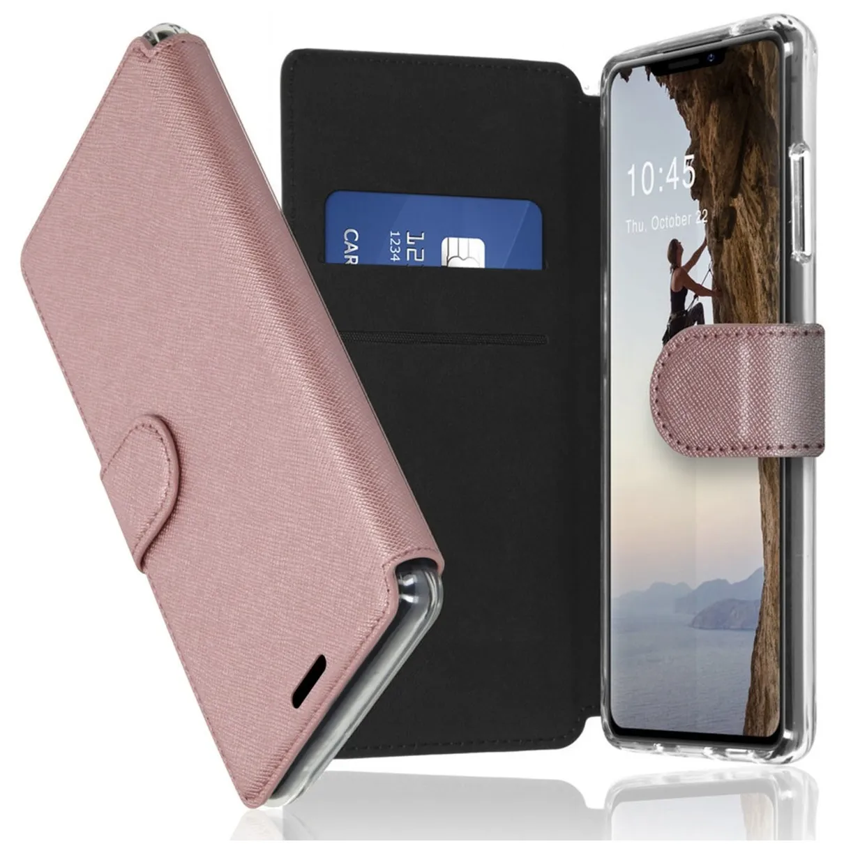 Accezz Xtreme Wallet voor Apple  iPhone 13 Pro Roze/goud