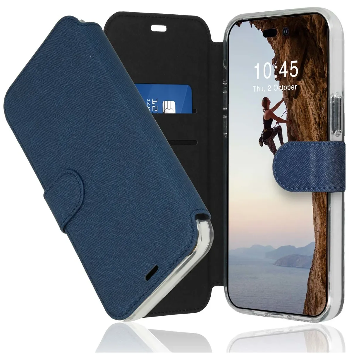 Accezz Xtreme Wallet voor Apple iPhone 14 Pro Max Donkerblauw
