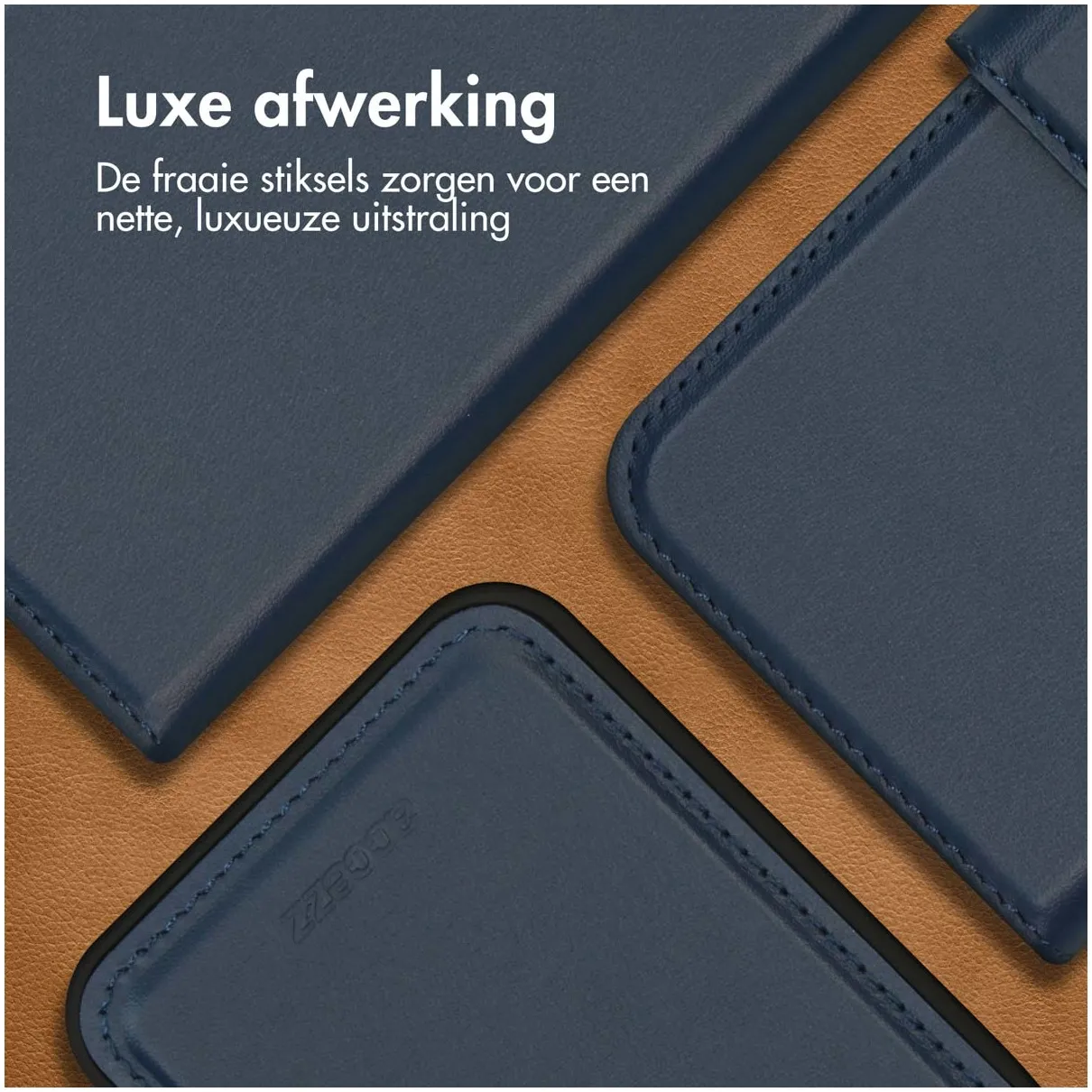 Accezz Premium Leather 2 in 1 Wallet Bookcase iPhone 15 Plus Donkerblauw