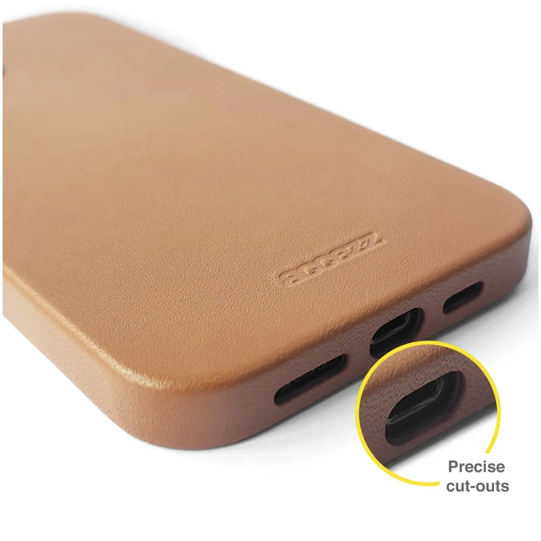 Accezz Leather Backcover met MagSafe iPhone 12 Mini Bruin
