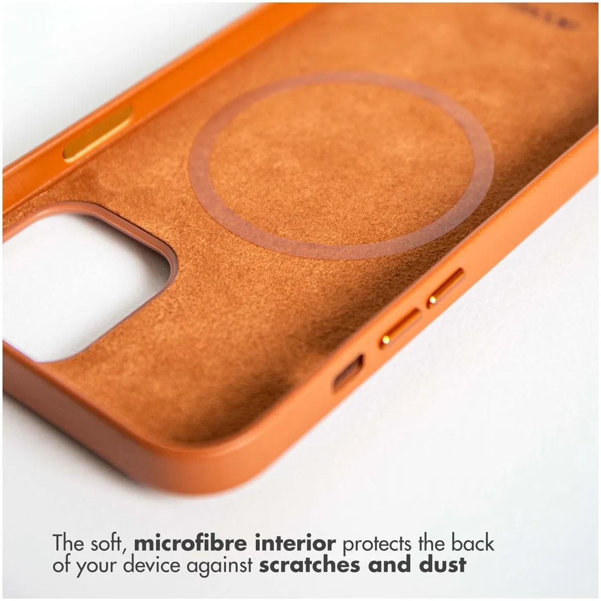 Accezz Leather Backcover met MagSafe iPhone 12 Mini Bruin