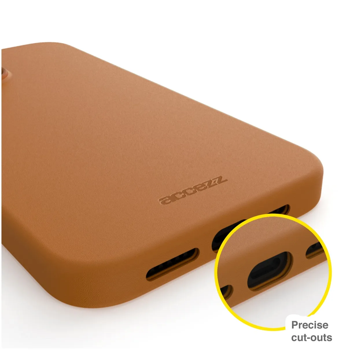 Accezz Leather Backcover met MagSafe iPhone 13 Bruin