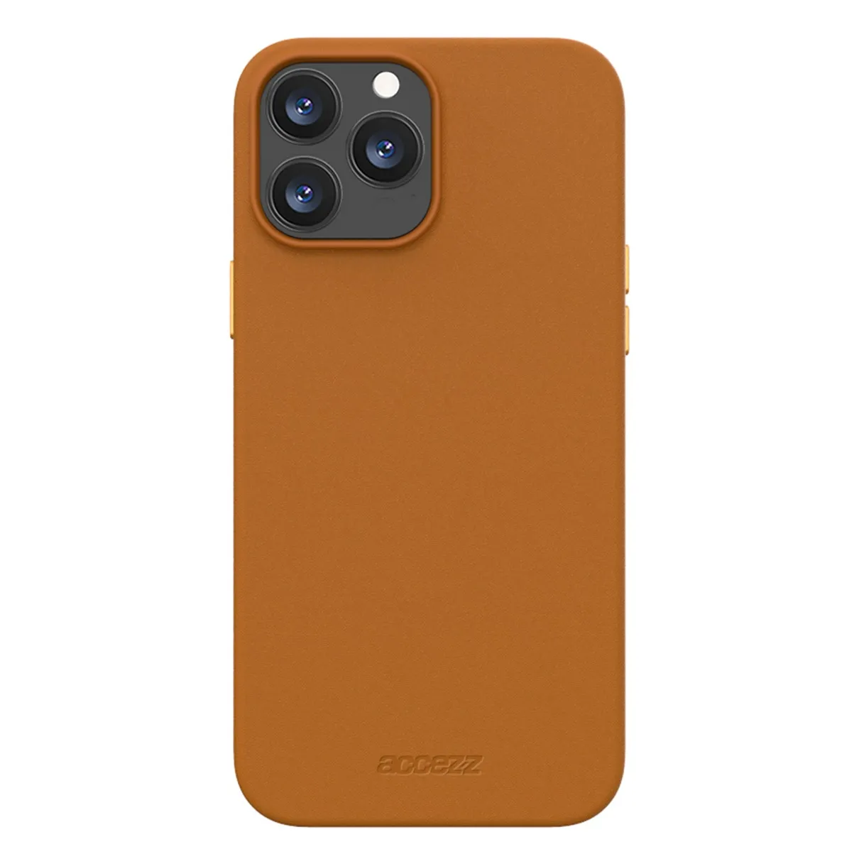 Accezz Leather Backcover met MagSafe iPhone 13 Pro Bruin