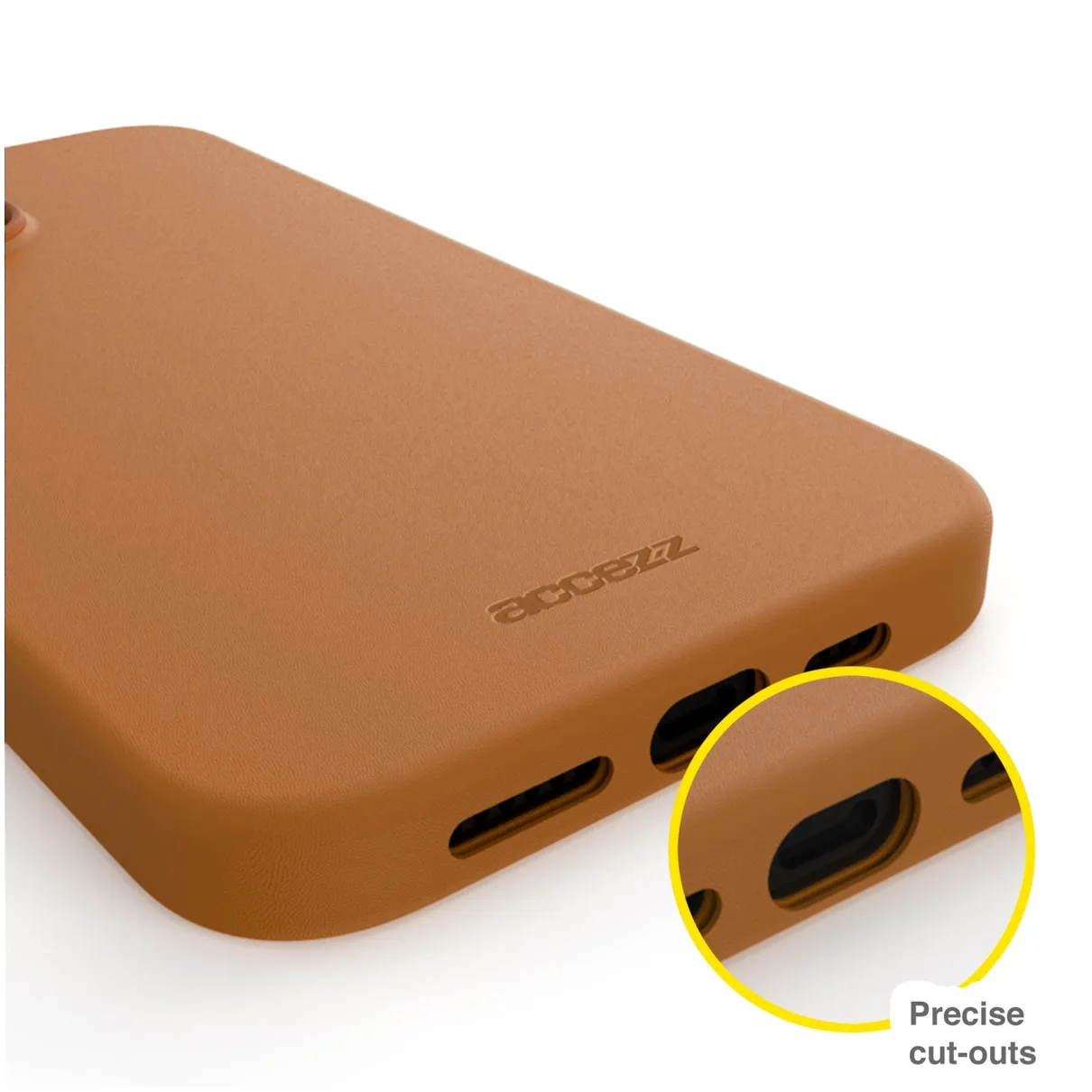 Accezz Leather Backcover met MagSafe iPhone 13 Pro Max Bruin