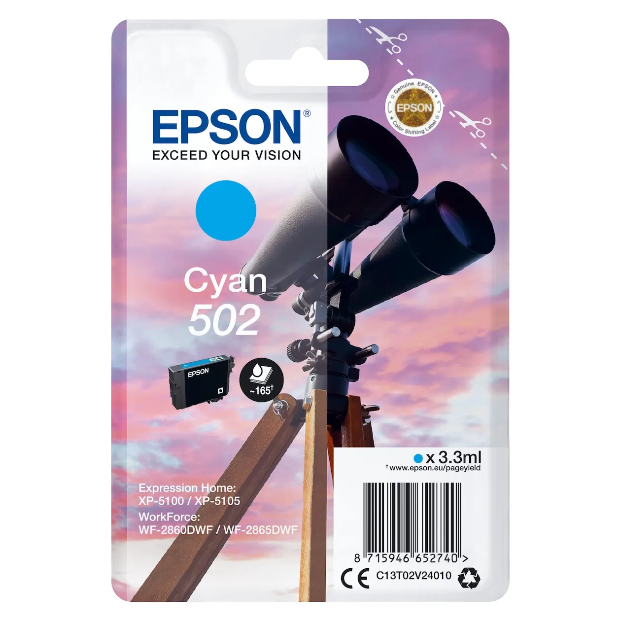 Epson 502 - Verrekijker Cyaan