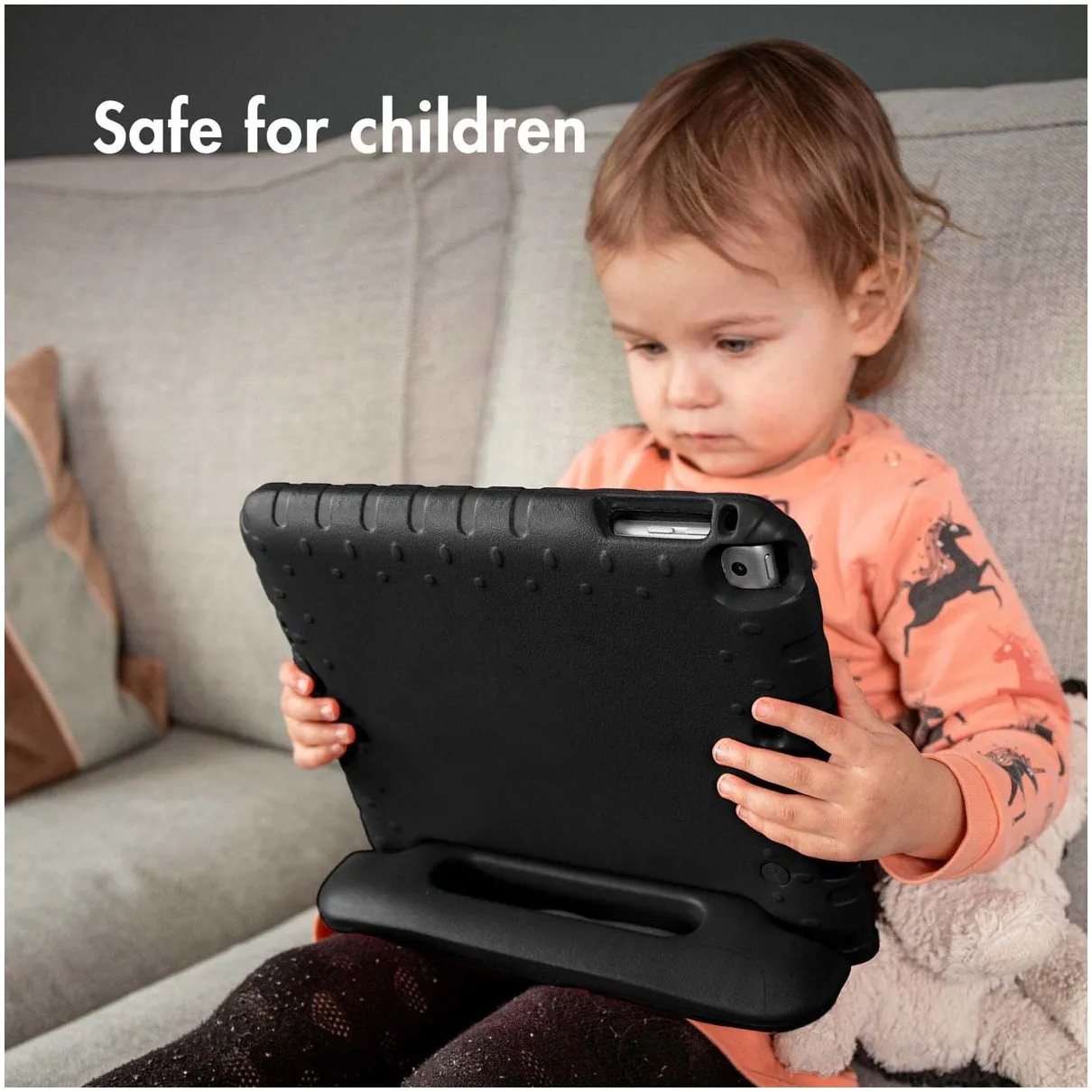 Accezz Kidsproof Backcover met handvat voor de Samsung Galaxy Tab A9 Plus Zwart