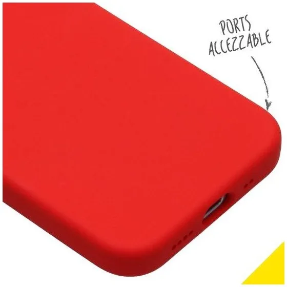 Accezz Liquid Silicone Backcover iPhone 12 Mini Rood