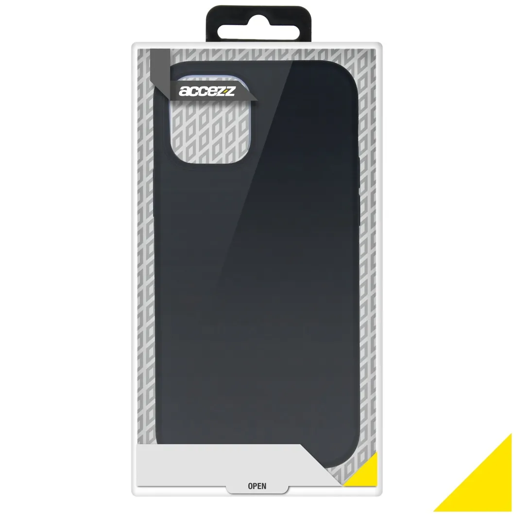 Accezz Liquid Silicone Backcover iPhone 12 Pro Max Zwart
