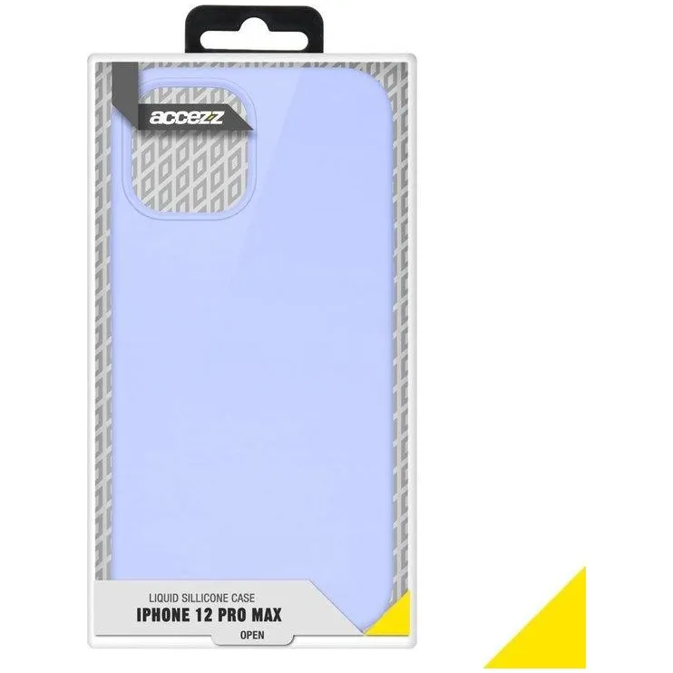 Accezz Liquid Silicone Backcover iPhone 12 Pro Max Paars