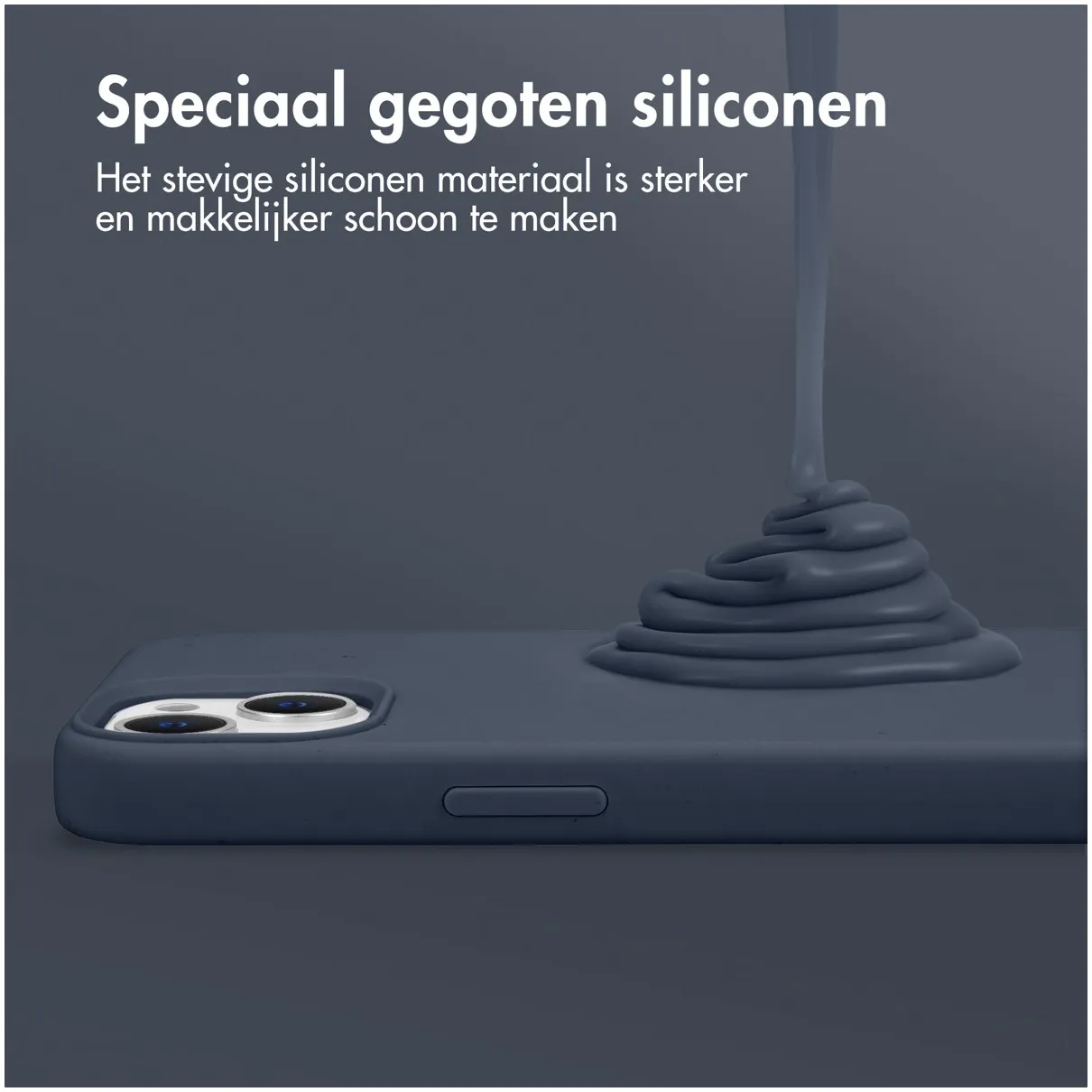 Accezz Liquid Silicone Backcover met MagSafe iPhone 12 Mini Donkerblauw