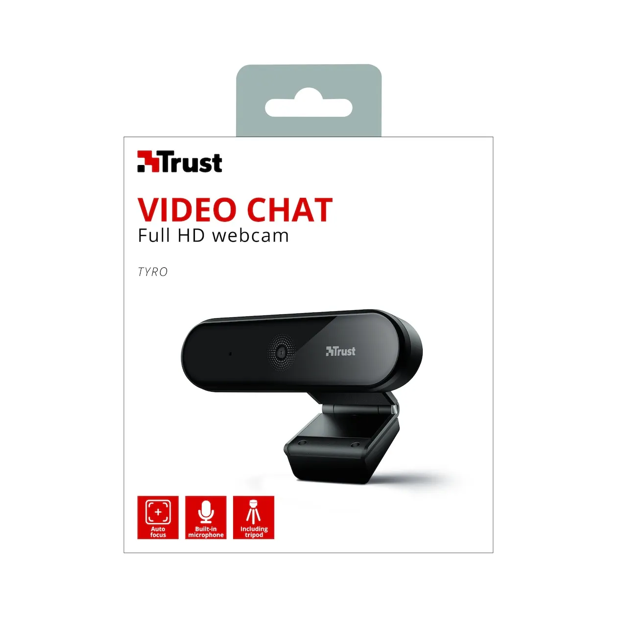 Trust Tyro Full HD-Webcam Zwart