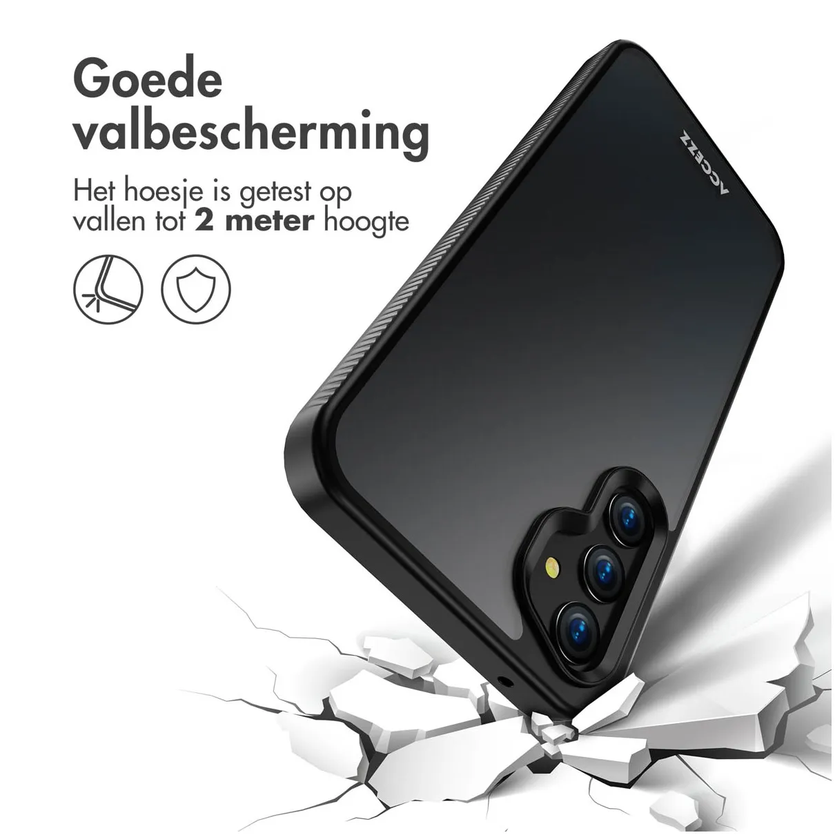 Accezz Rugged Frosted Backcover Samsung Galaxy A34 (5G) Zwart